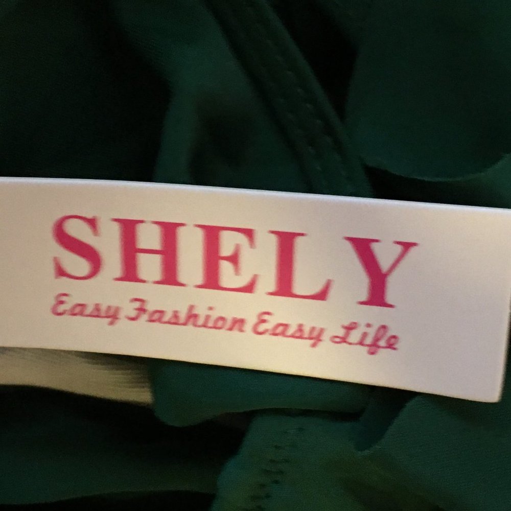 SHELY One Piece Deep V-Neck Ruffled Back Crossover Swimsuit NEW WITH TAG! - Picture 11 of 12